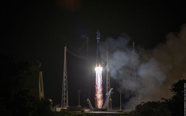 The Russian Soyuz-ST launch vehicle has orbited two satellites of the European navigation system Galileo